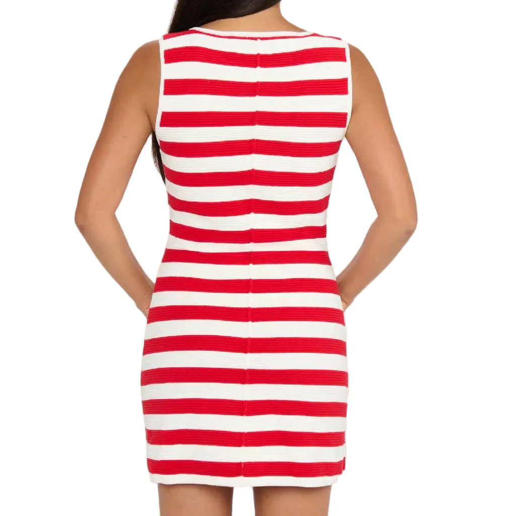 Show Me Your Mumu Cameron Mini Dress Red Stripe Delight Knit - Image 2