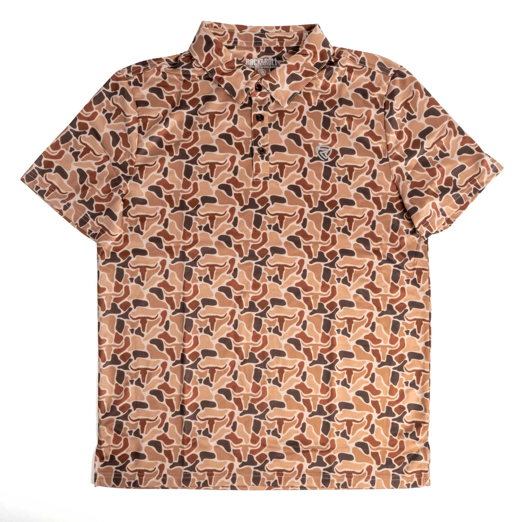 Rock & Roll Denim Men's Camo Mesh Polo Shirt