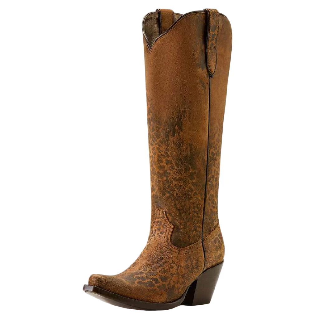 Ariat Women's Casanova X Toe Distressed Leopard Western Boot