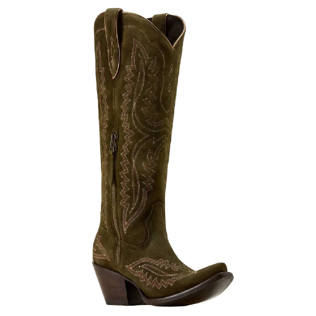 Ariat Women's Casanova X Toe Soft Olive Suede Western Boot - Image 4