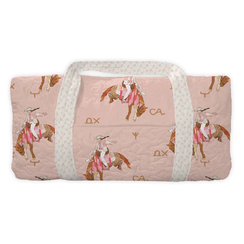 Casey Cowgirl Patchwork Rose Duffle Bag