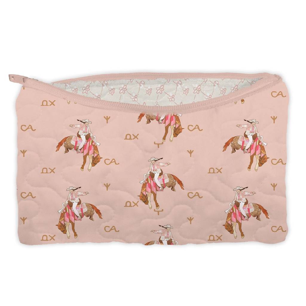 Casey Cowgirl Patchwork Rose Small Makeup Bag