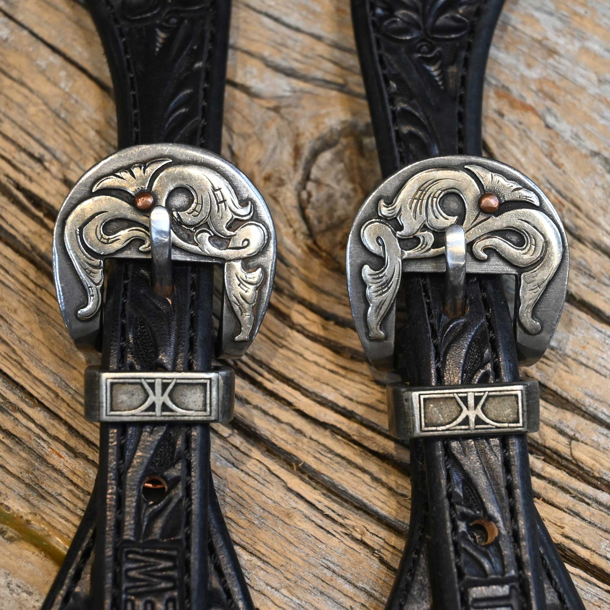 Casey Tew Medium Spur Straps w/ Kerry Kelley Buckles - Image 2