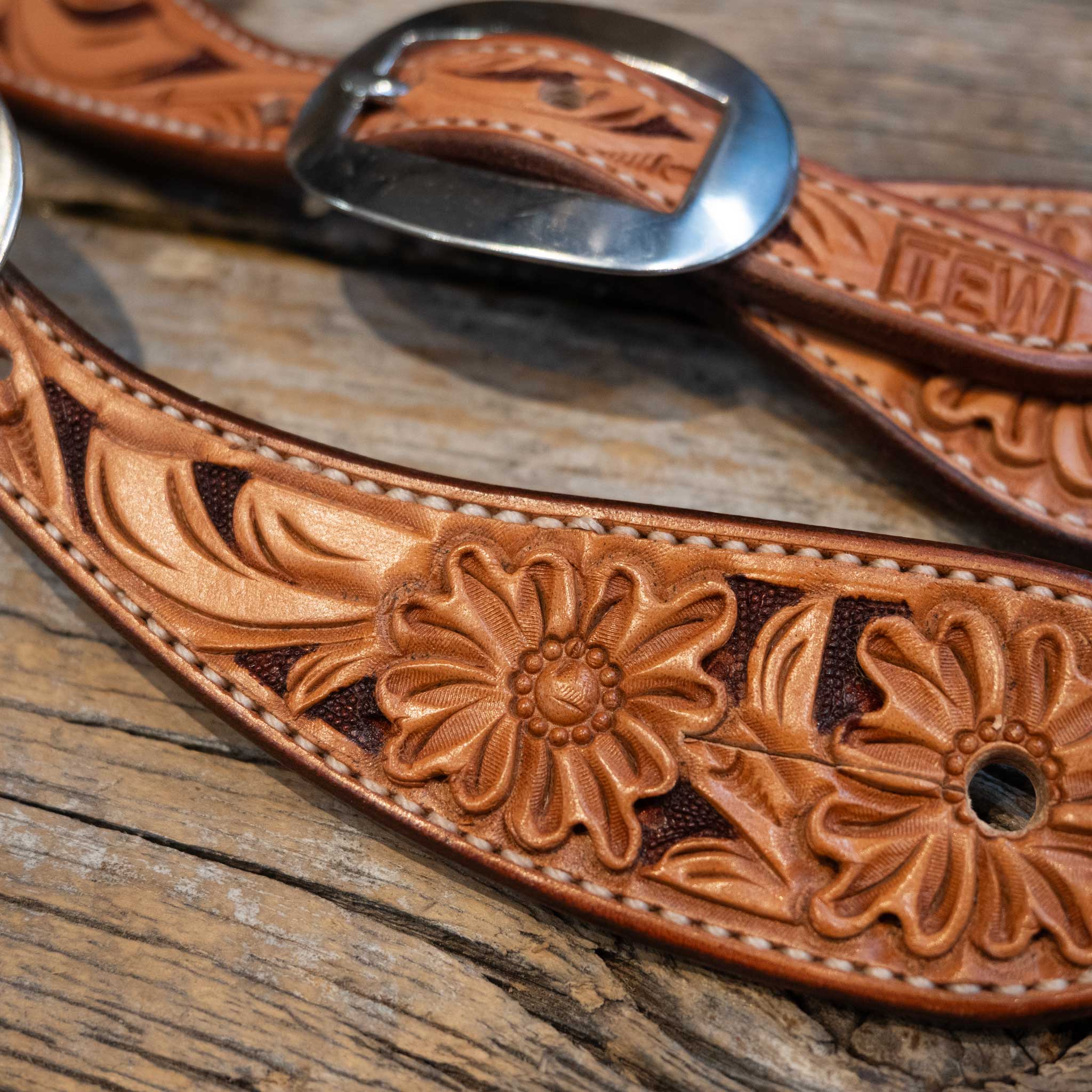 Casey Tew Youth/Lady Fully Tooled Spur Straps - Image 2