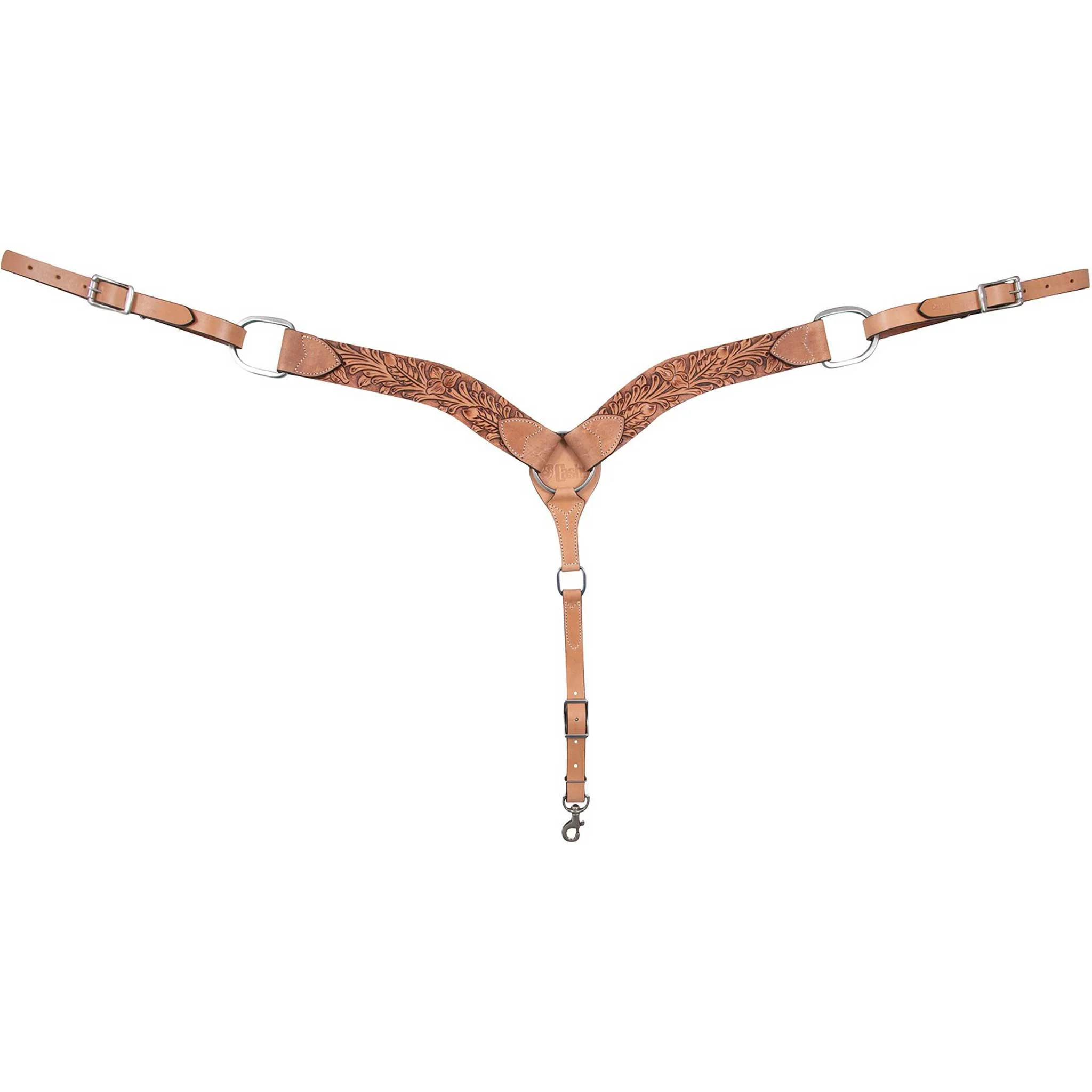 Cashel 2-1/4" Antique Leaf Breast Collar - Image 2