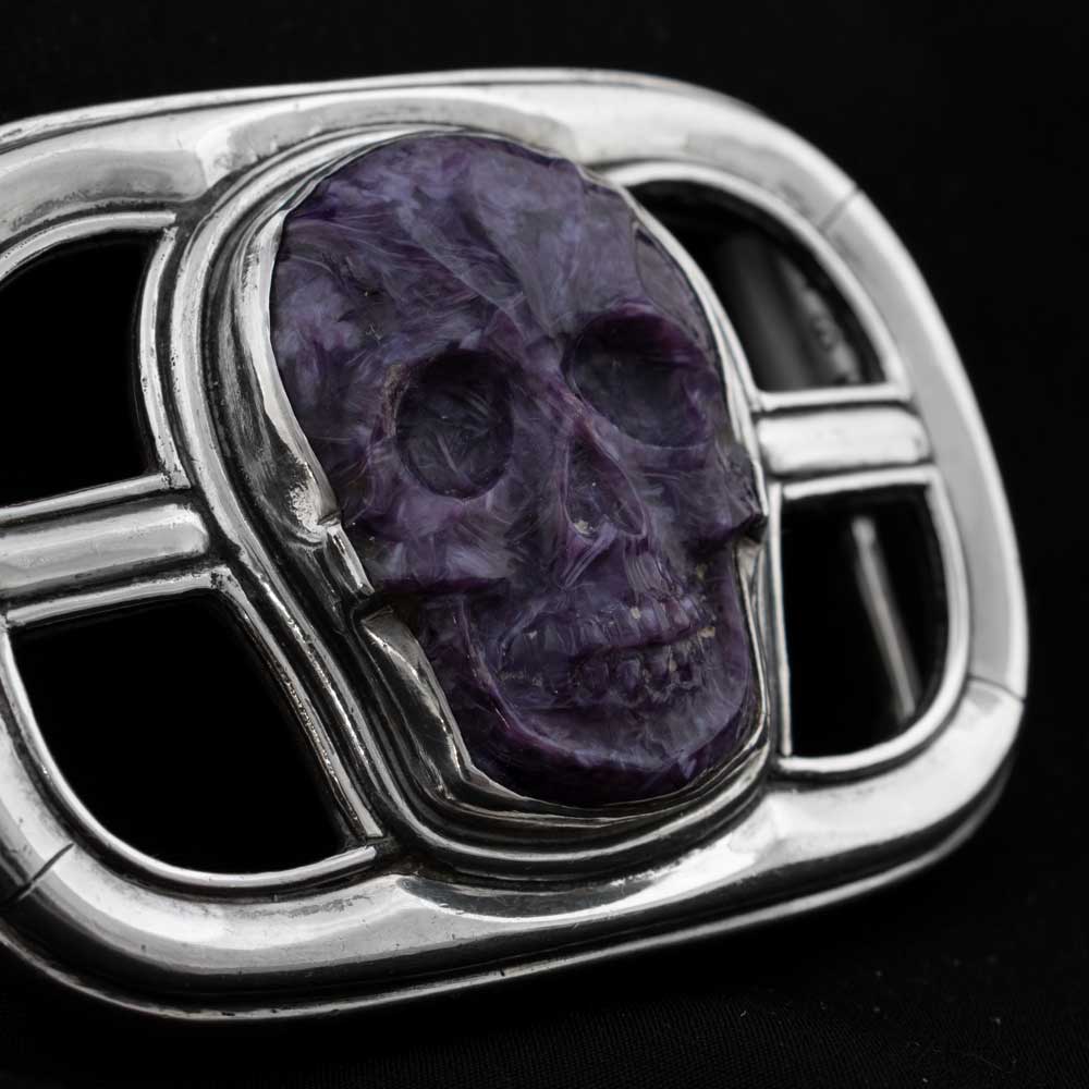 Comstock Heritage Charoite Skull Buckle - Image 3