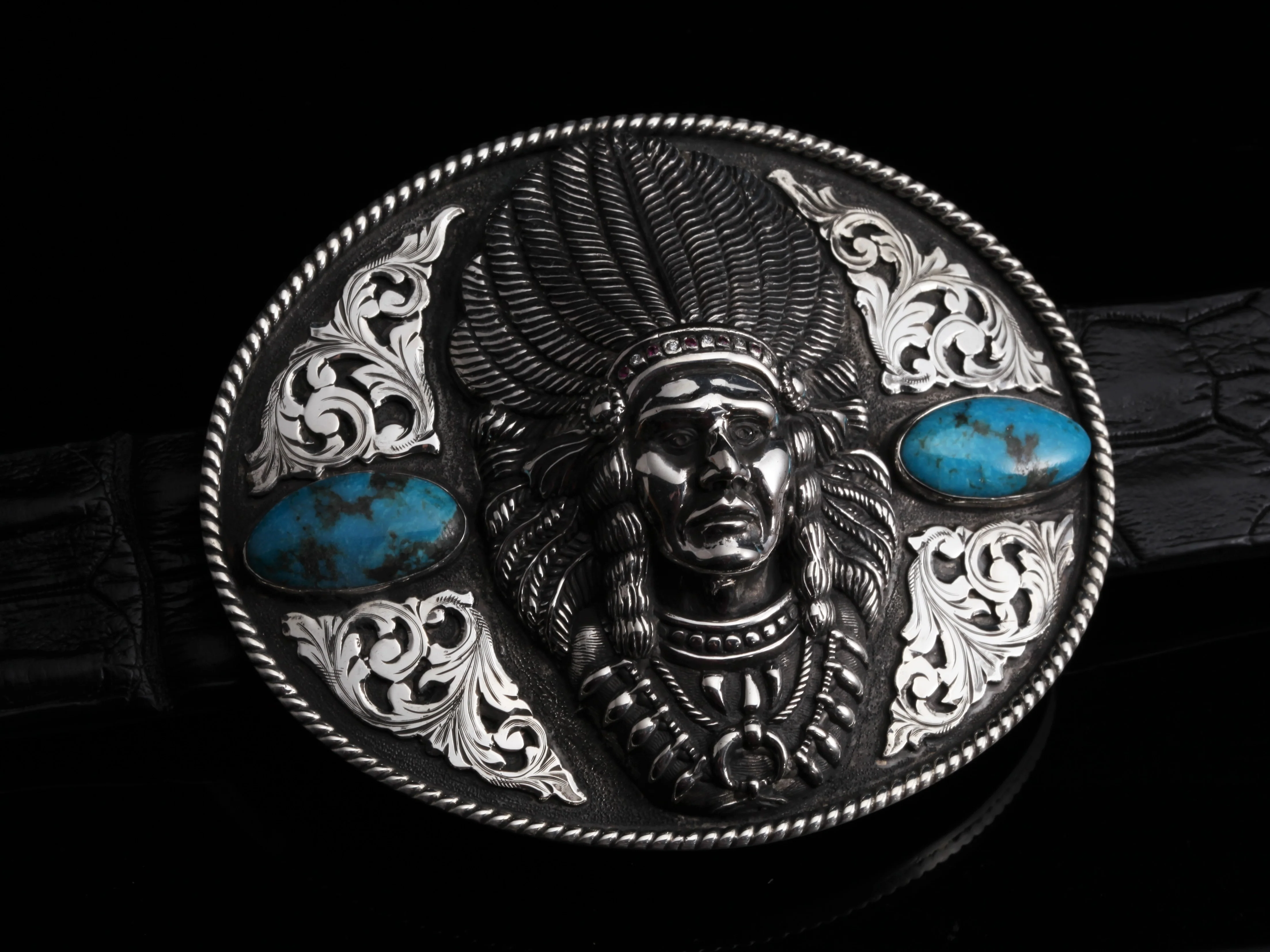 Comstock Heritage Chief Severo Turquoise Buckle - Image 2