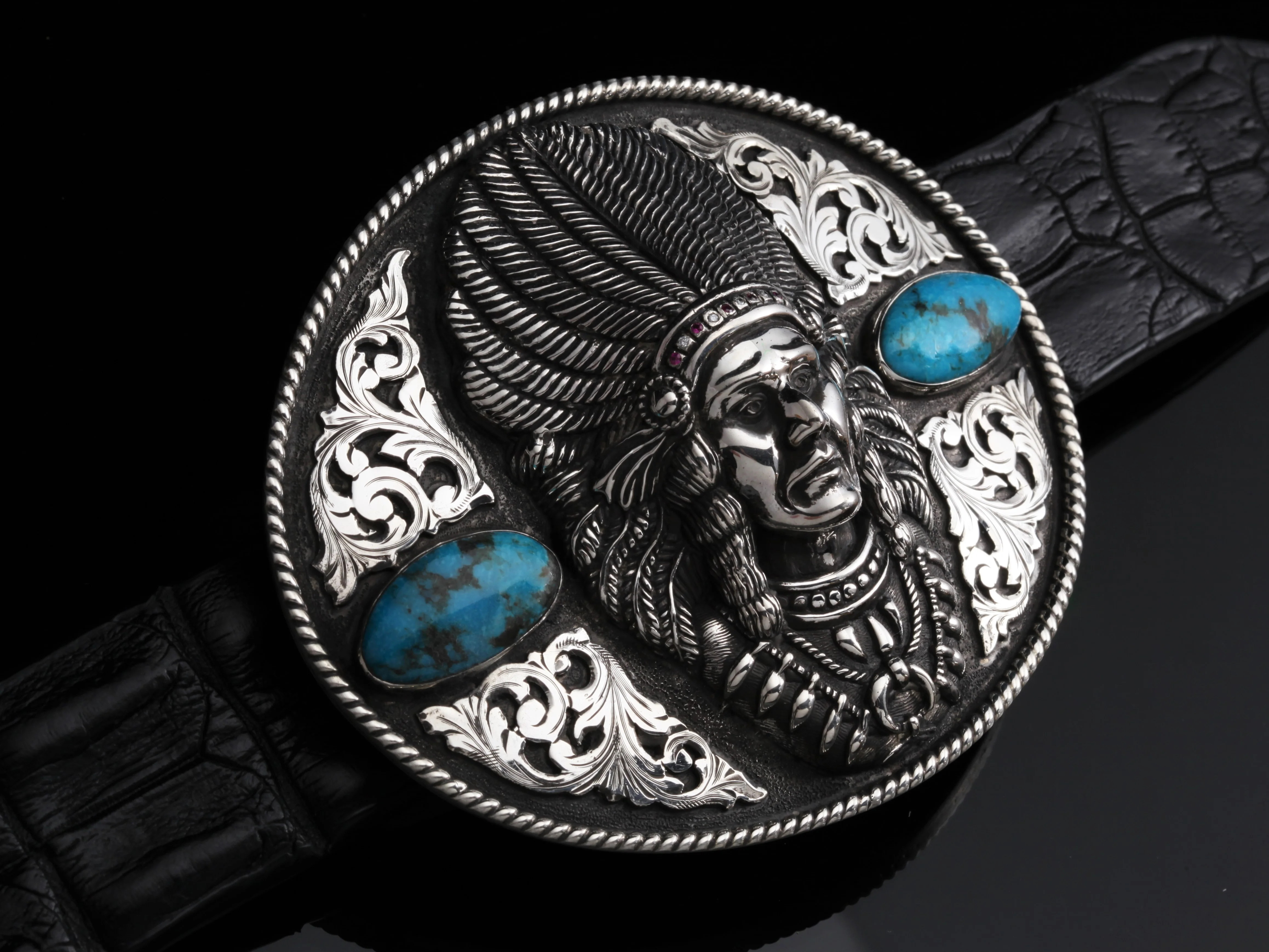 Comstock Heritage Chief Severo Turquoise Buckle - Image 3