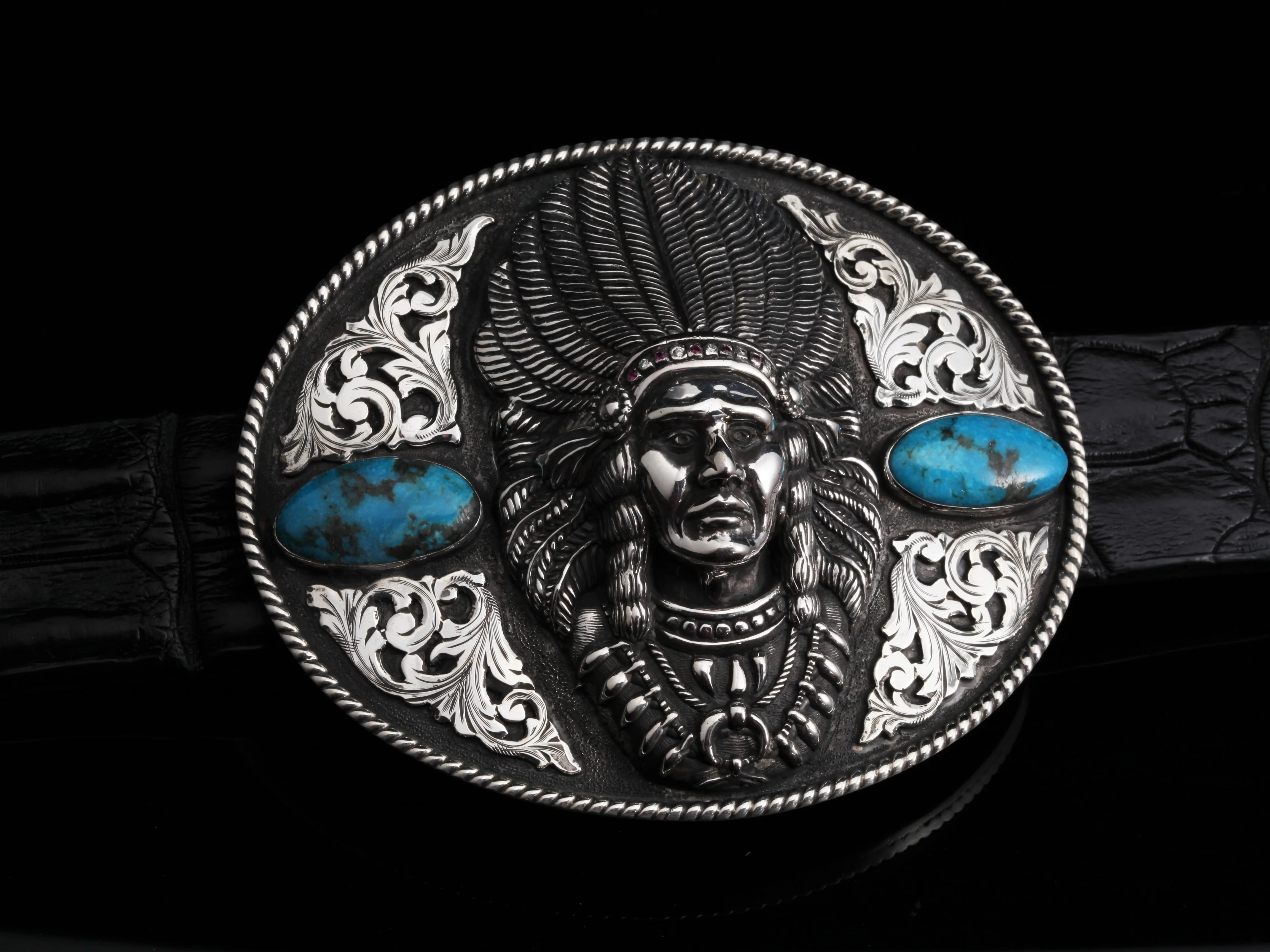 Comstock Heritage Chief Severo Turquoise Buckle - Image 4