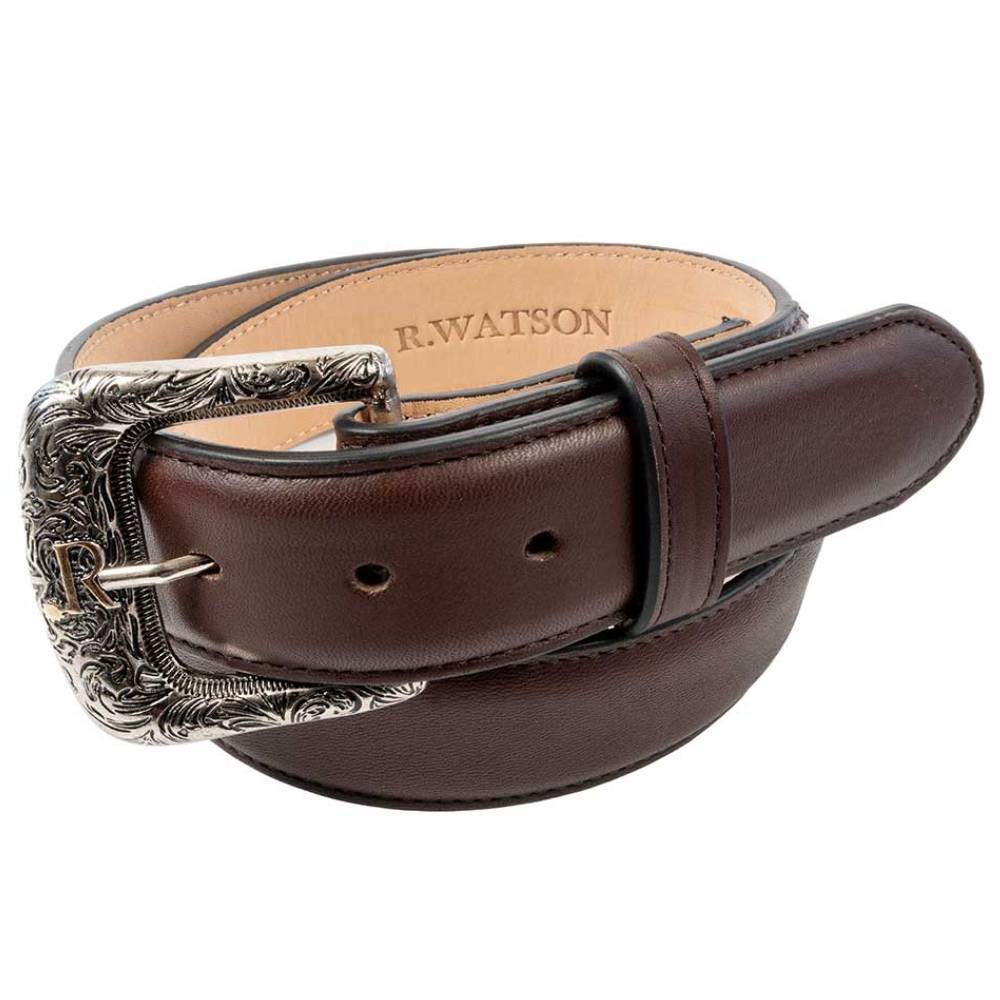 R. Watson Chocolate Calf Skin Belt - Image 2