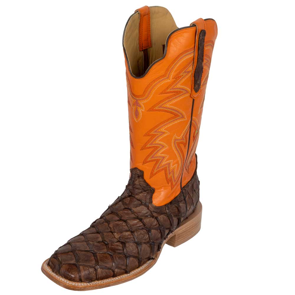 R. Watson Men's Chocolate Matte Big Bass Square Toe