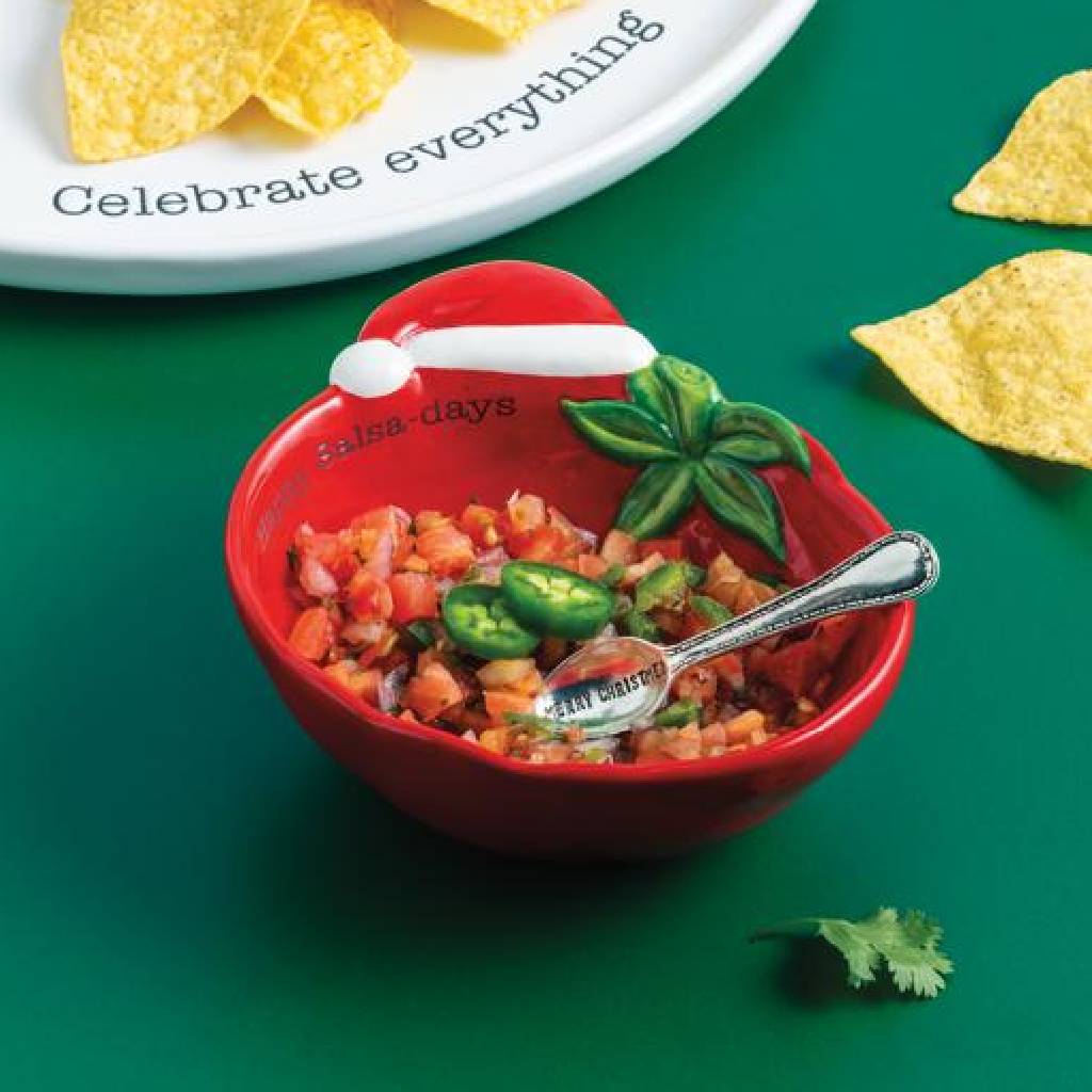 Mud Pie Christmas Tomato Tidbit Bowl / Spoon Set - FINAL SALE - Image 2