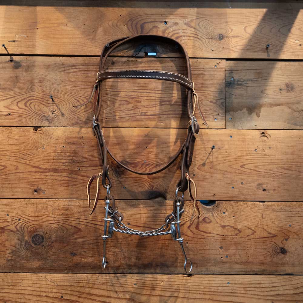 CHS Lil' Beau Twisted Snaffle Sliding Gag Bridle Rig - Image 2