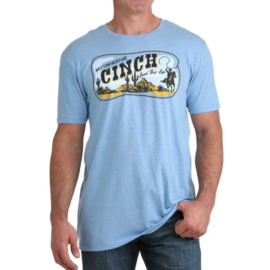 Cinch Men's Blue Western Heritage Tee