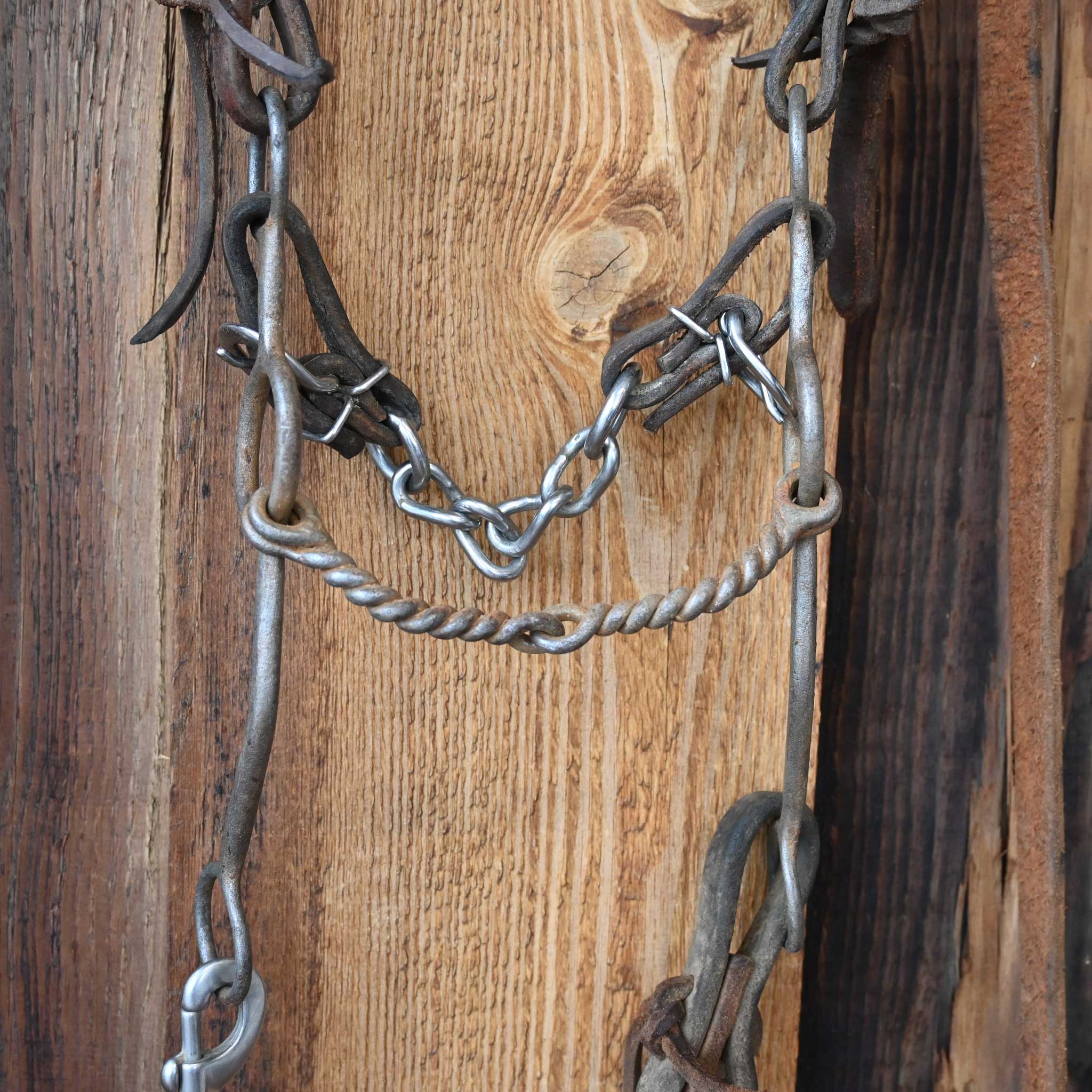 Cirlce Gag Twisted Wire Snaffle Bridle Rig w/Split Ear Headstall - Image 2