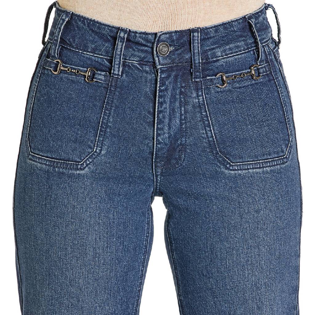 Rock & Roll Denim Women's Clasp Relaxed Flare Jean - Image 3