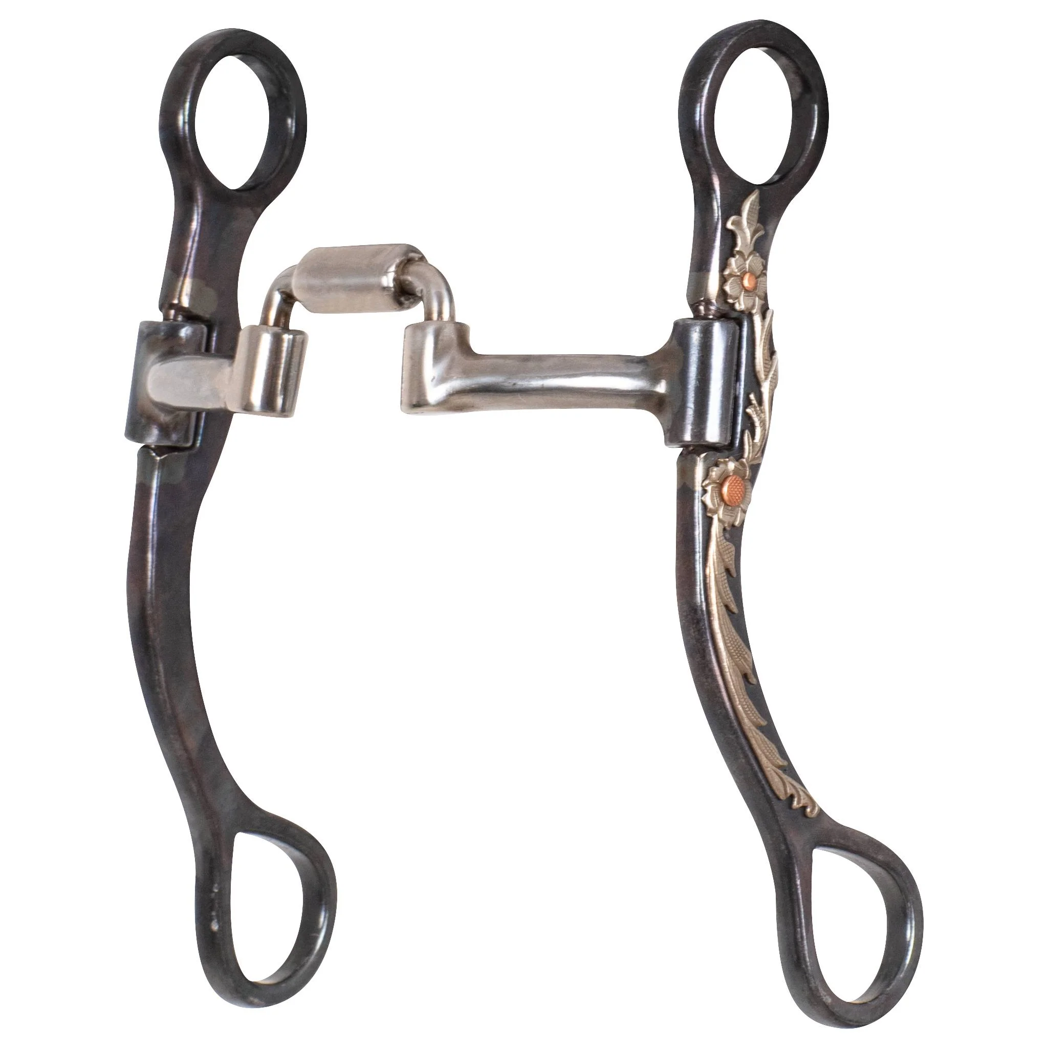 Classic Equine BitLogic 7-1/2" Cheek Blued Iron Low Port Barrel Bit