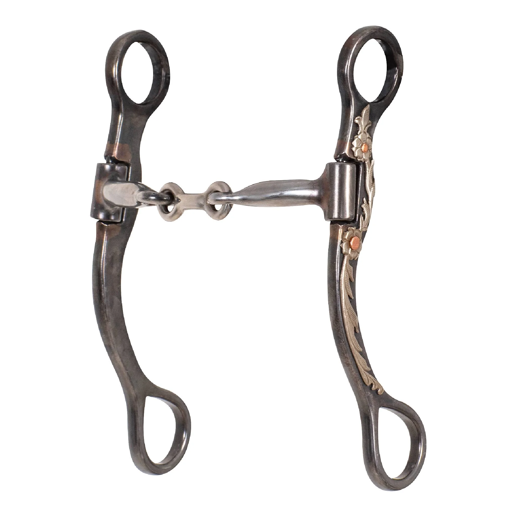 Classic Equine BitLogic 7-1/2" Shank Blued Iron Dogbone Bit