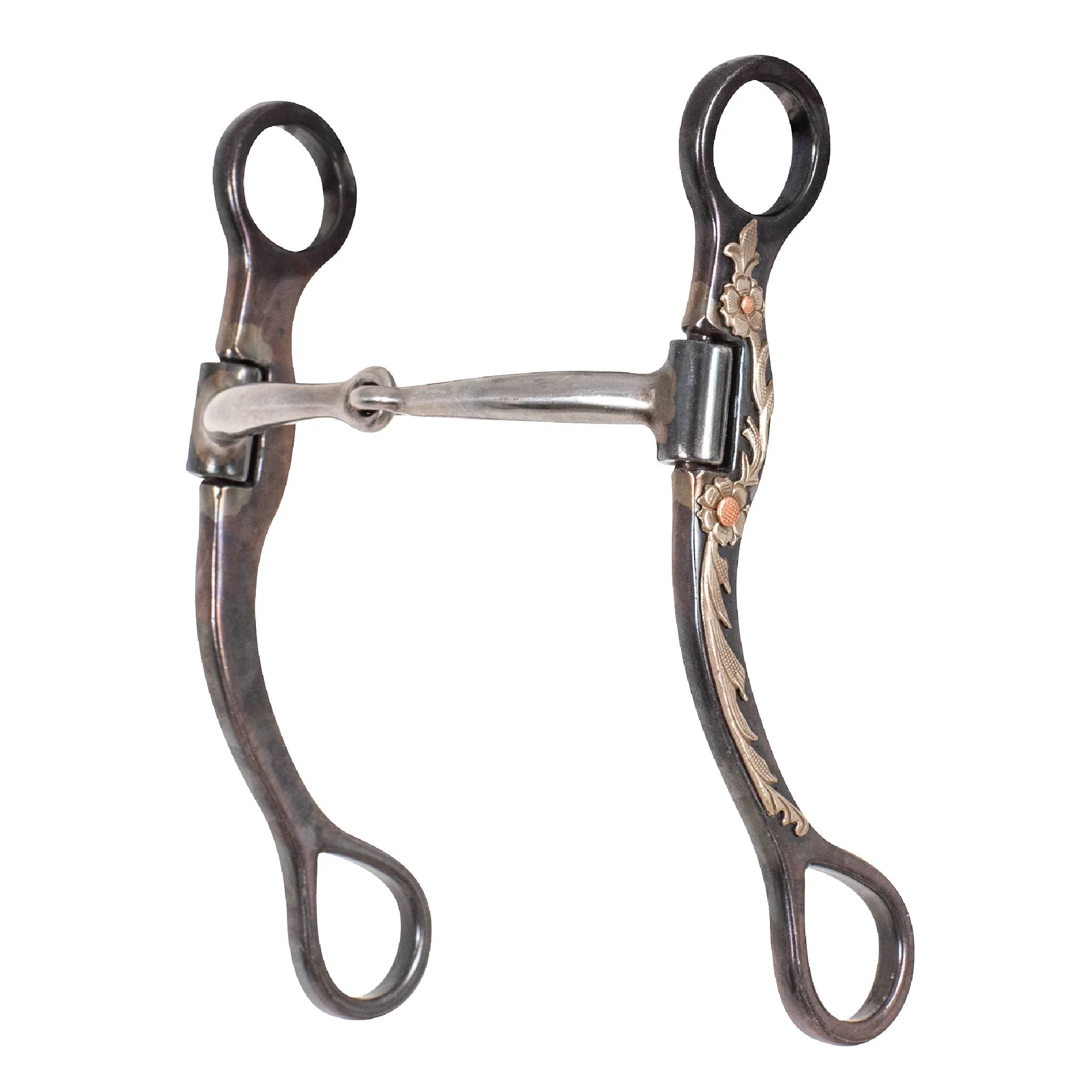 Classic Equine BitLogic 7-1/2" Shank Blued Iron Snaffle Bit