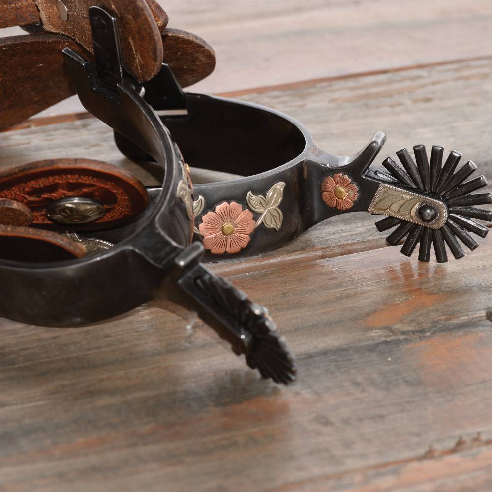 Classic Equine Flower Series 1-1/4" Spurs - Image 2