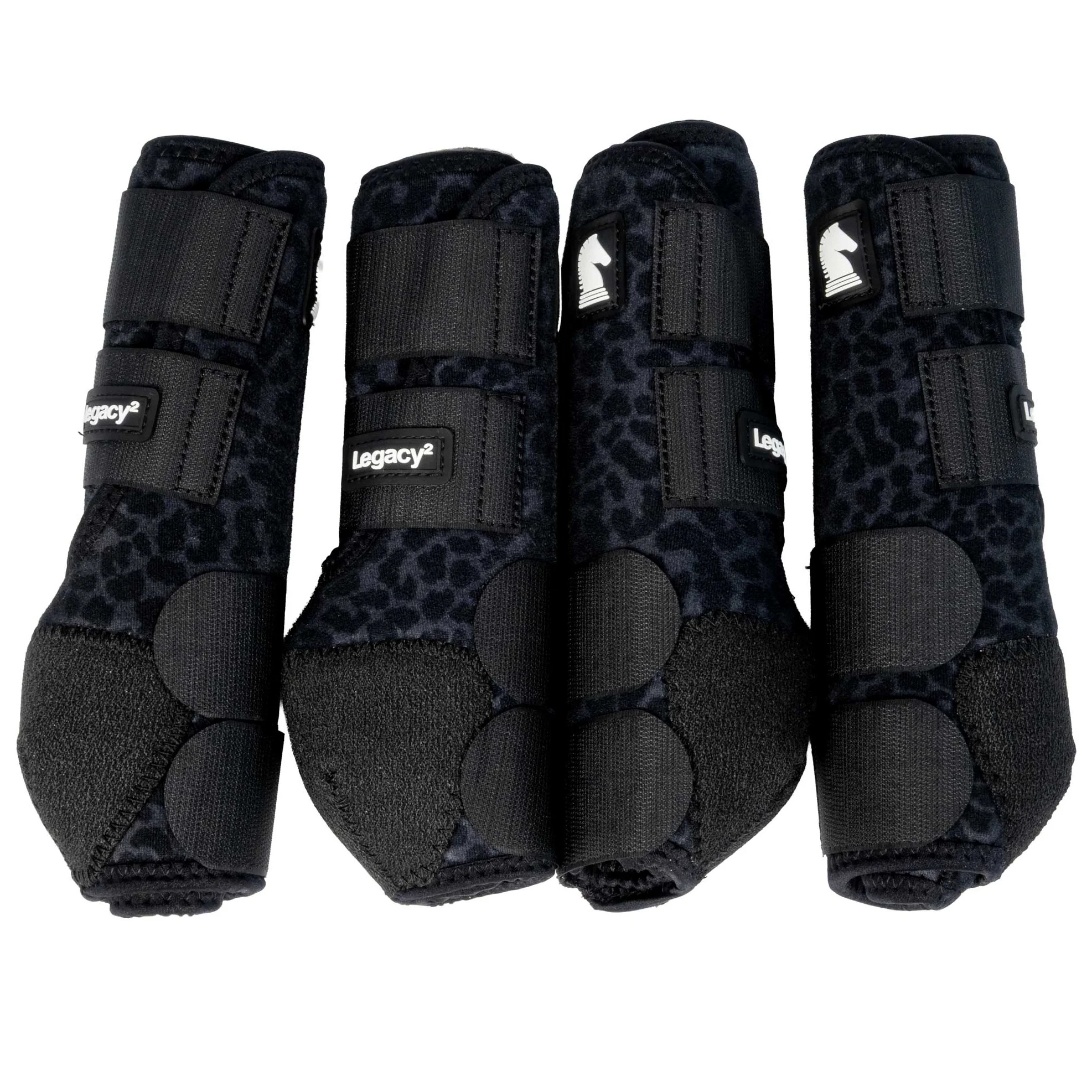 Classic Equine Legacy2 Black Leopard Splint Boots - Image 2