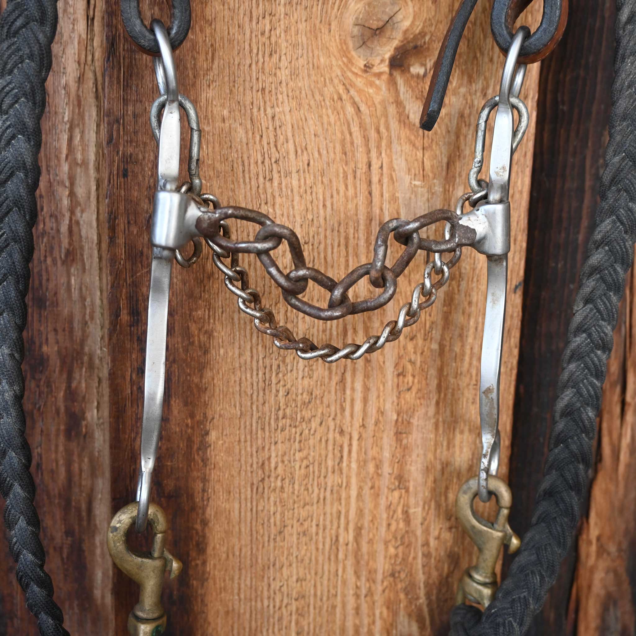 Classic Equine Ricky Green Chain Bridle Rig w/Browband Headstall - Image 2