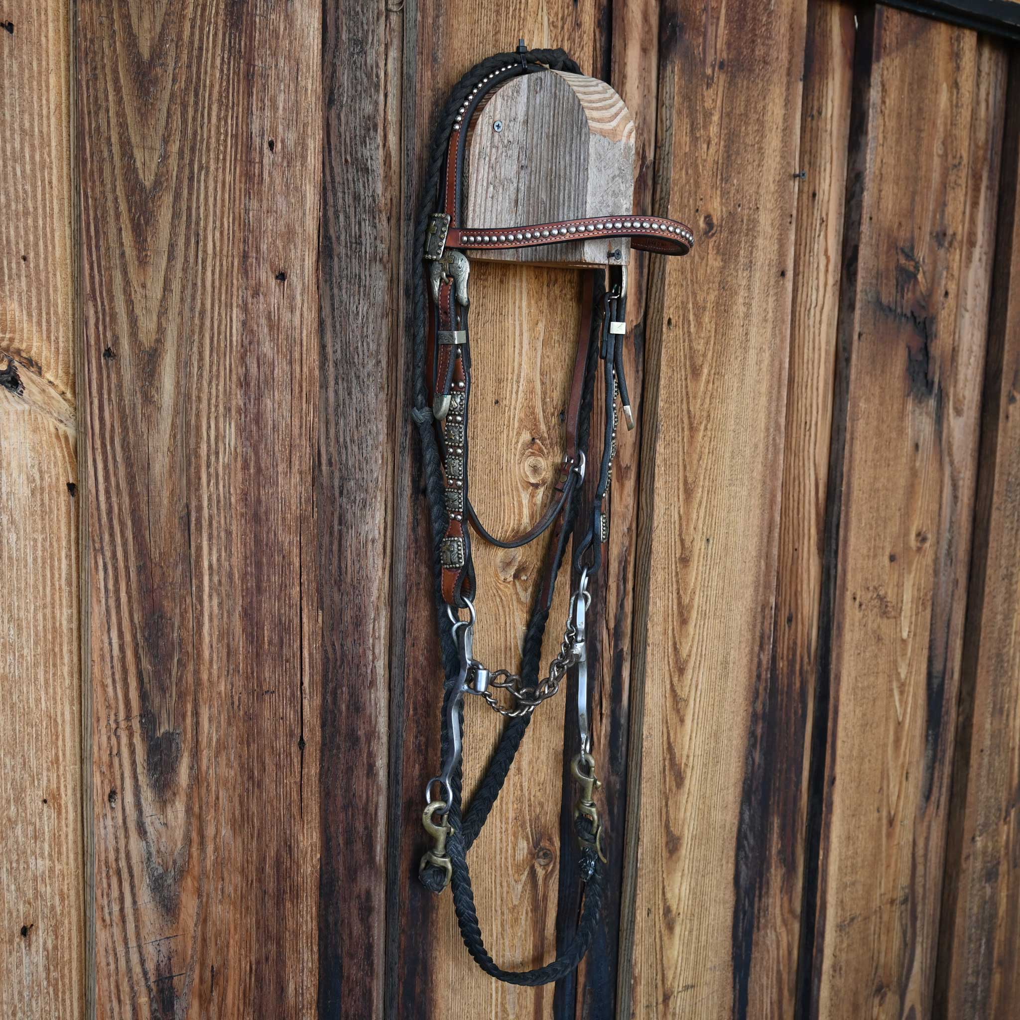 Classic Equine Ricky Green Chain Bridle Rig w/Browband Headstall - Image 4