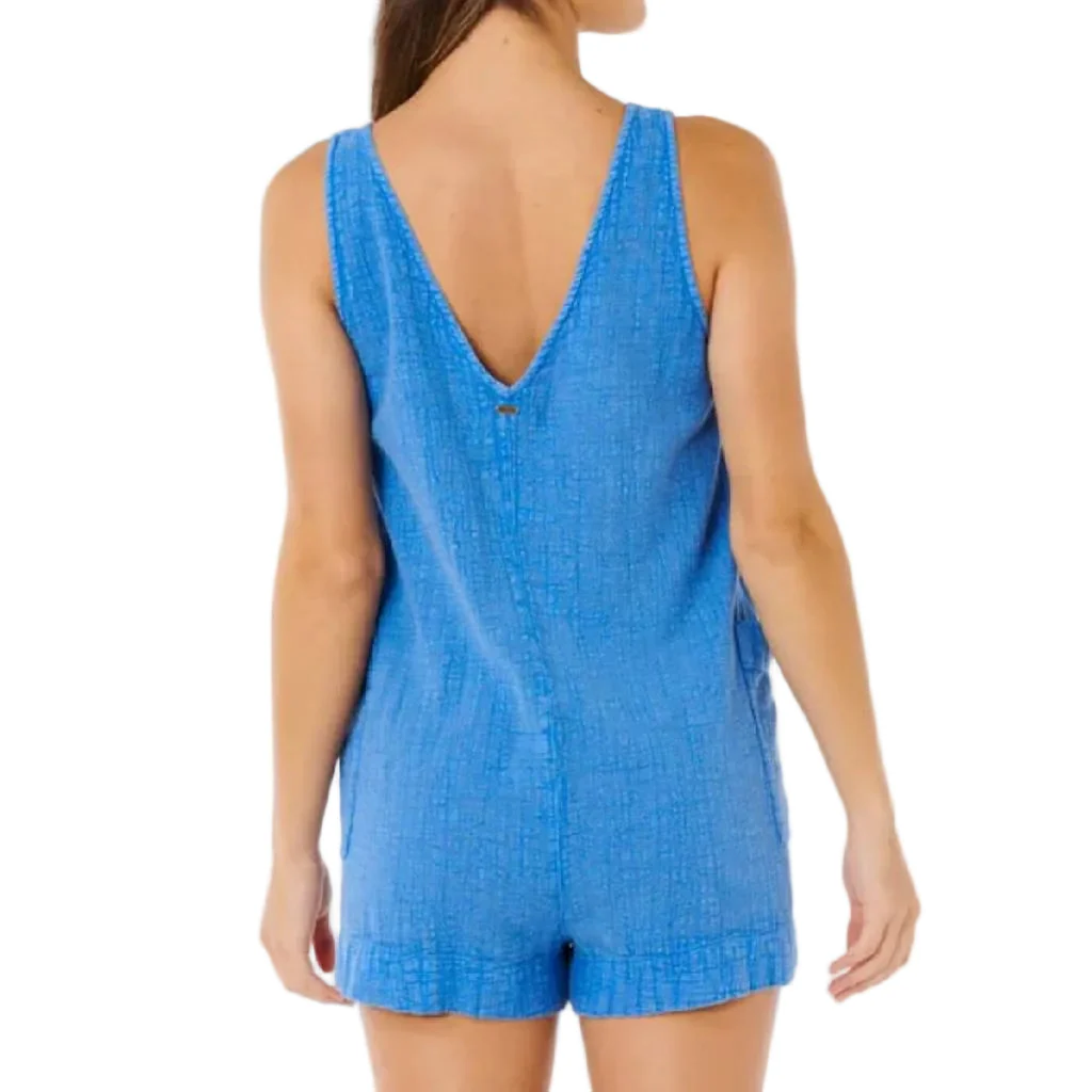 Rip Curl Women's Classic Surf Bright Blue Romper - Image 2
