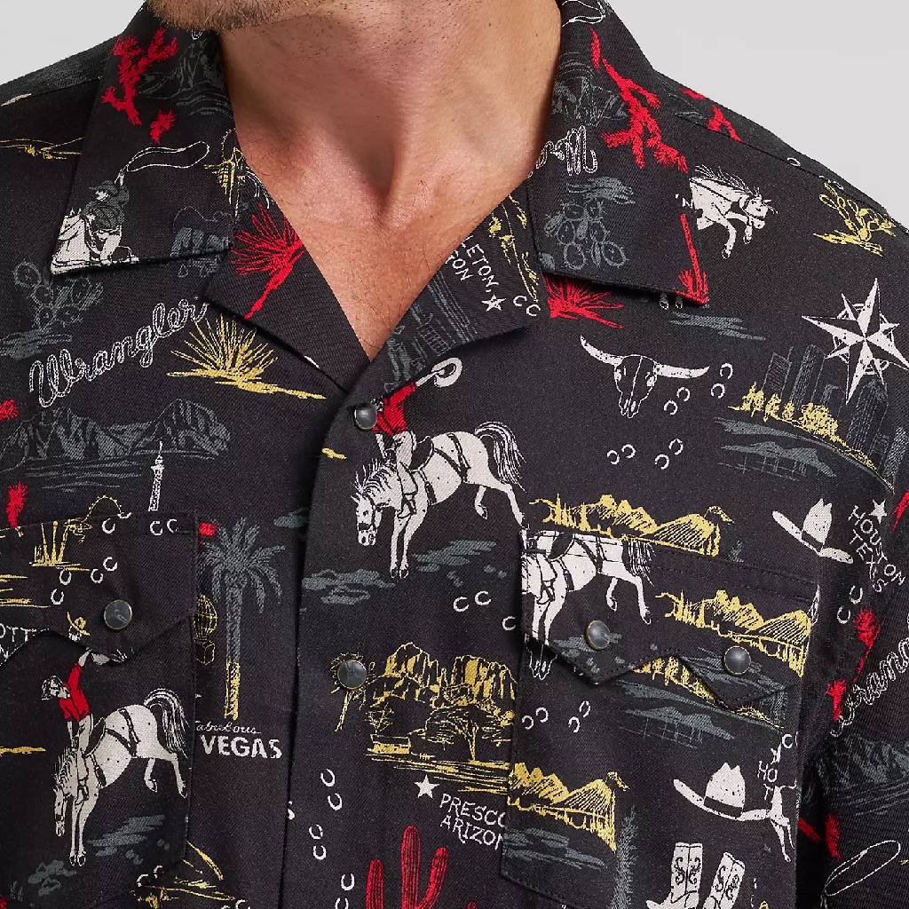 Wrangler Men's Coconut Cowboy Camp Snap Shirt - Image 3