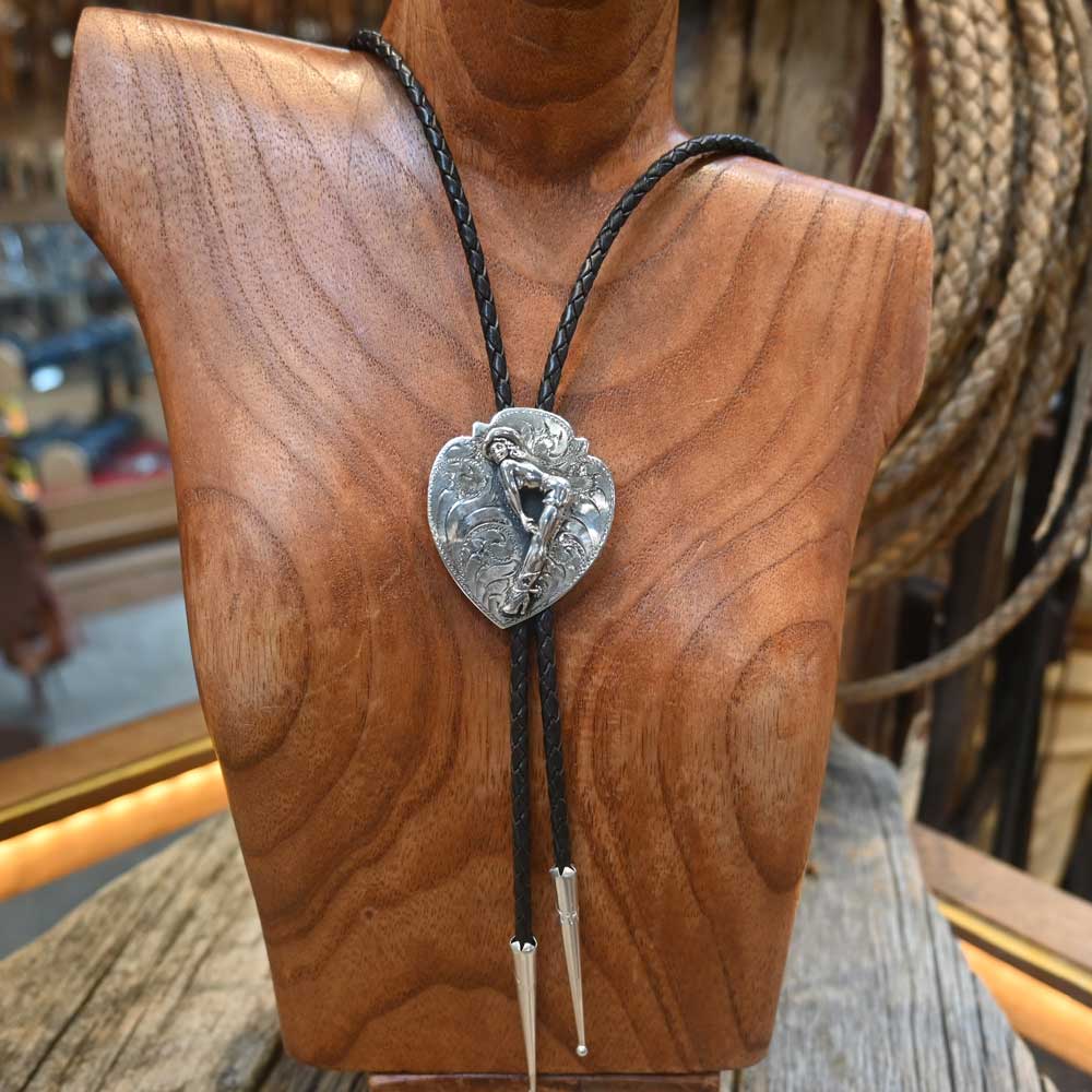 Comstock Heritage - Sterling Silver Lady Figure Bolo Tie - Image 2