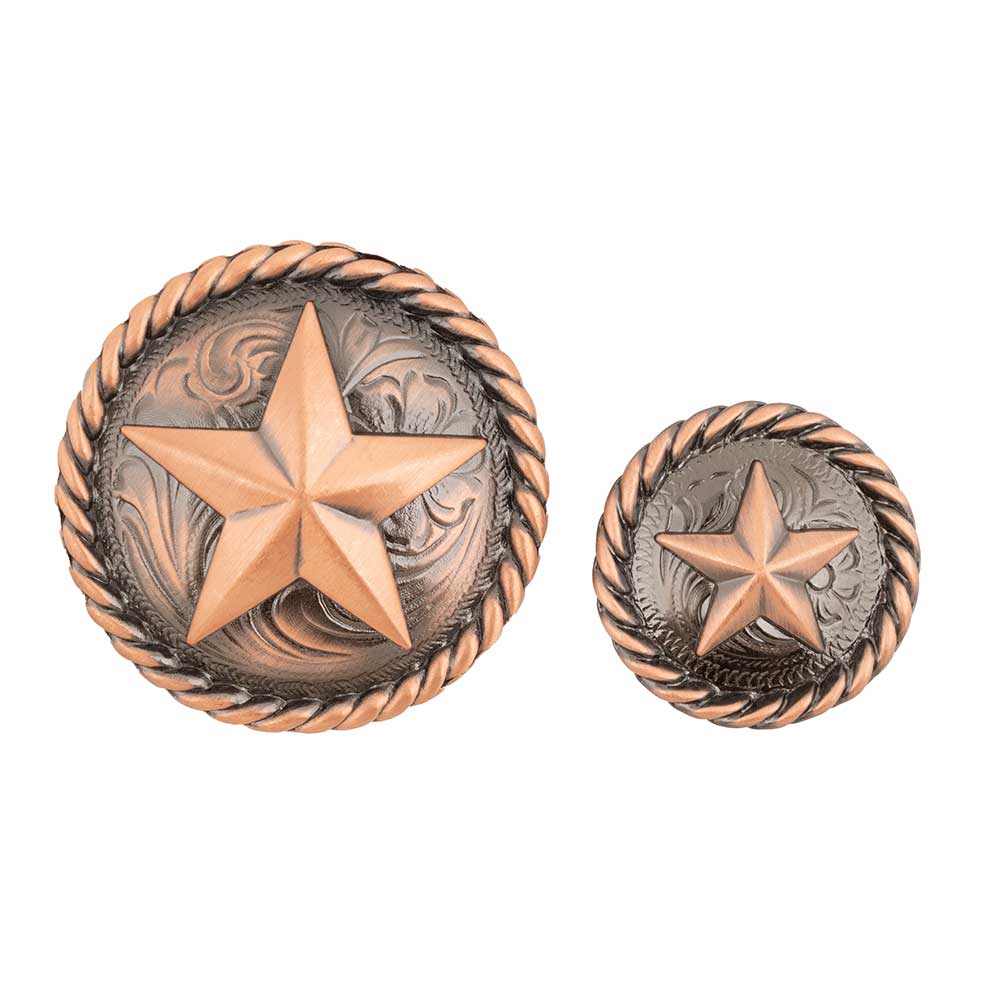 Copper Rope Edge Star Concho - Image 2
