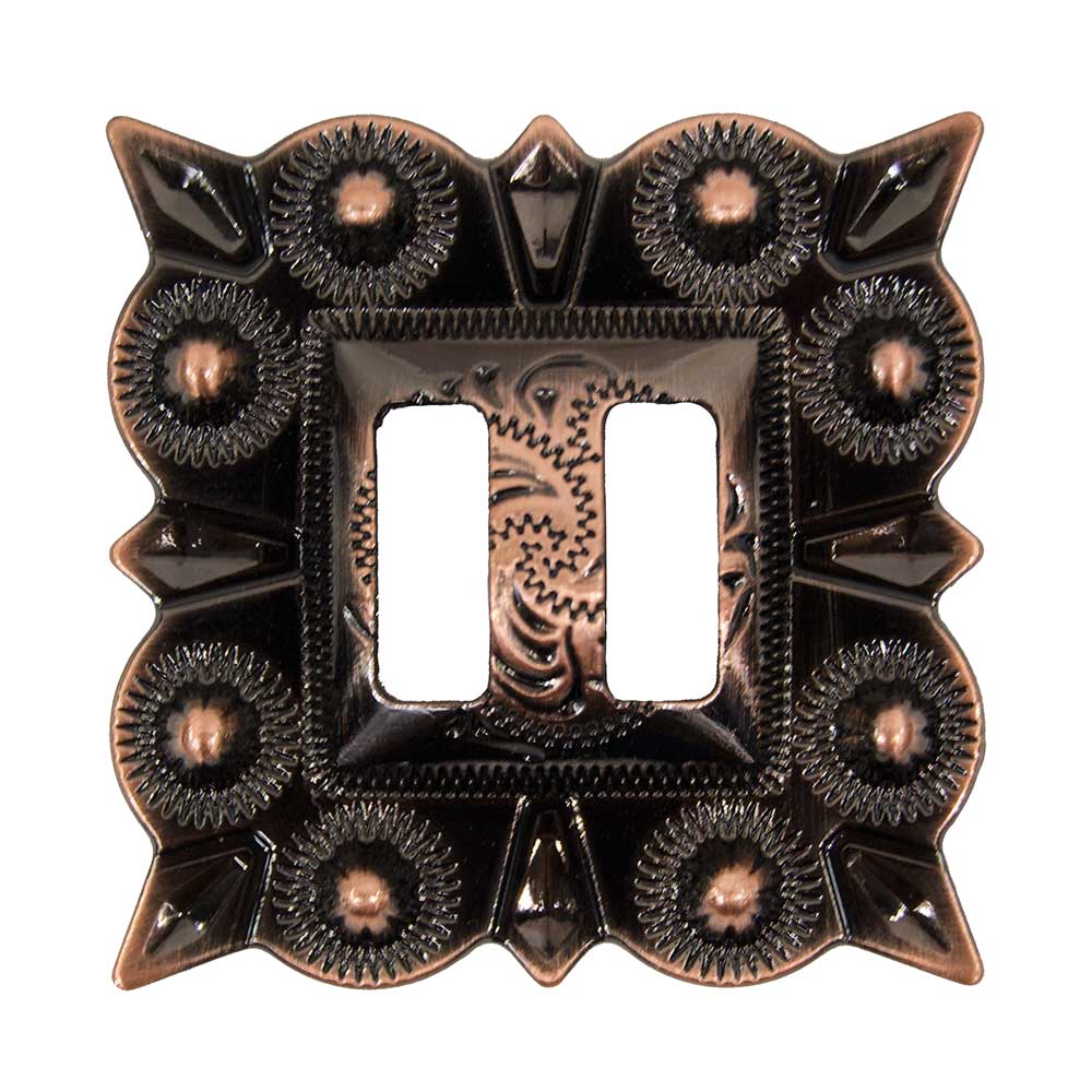 Copper Slotted Square Berry Concho