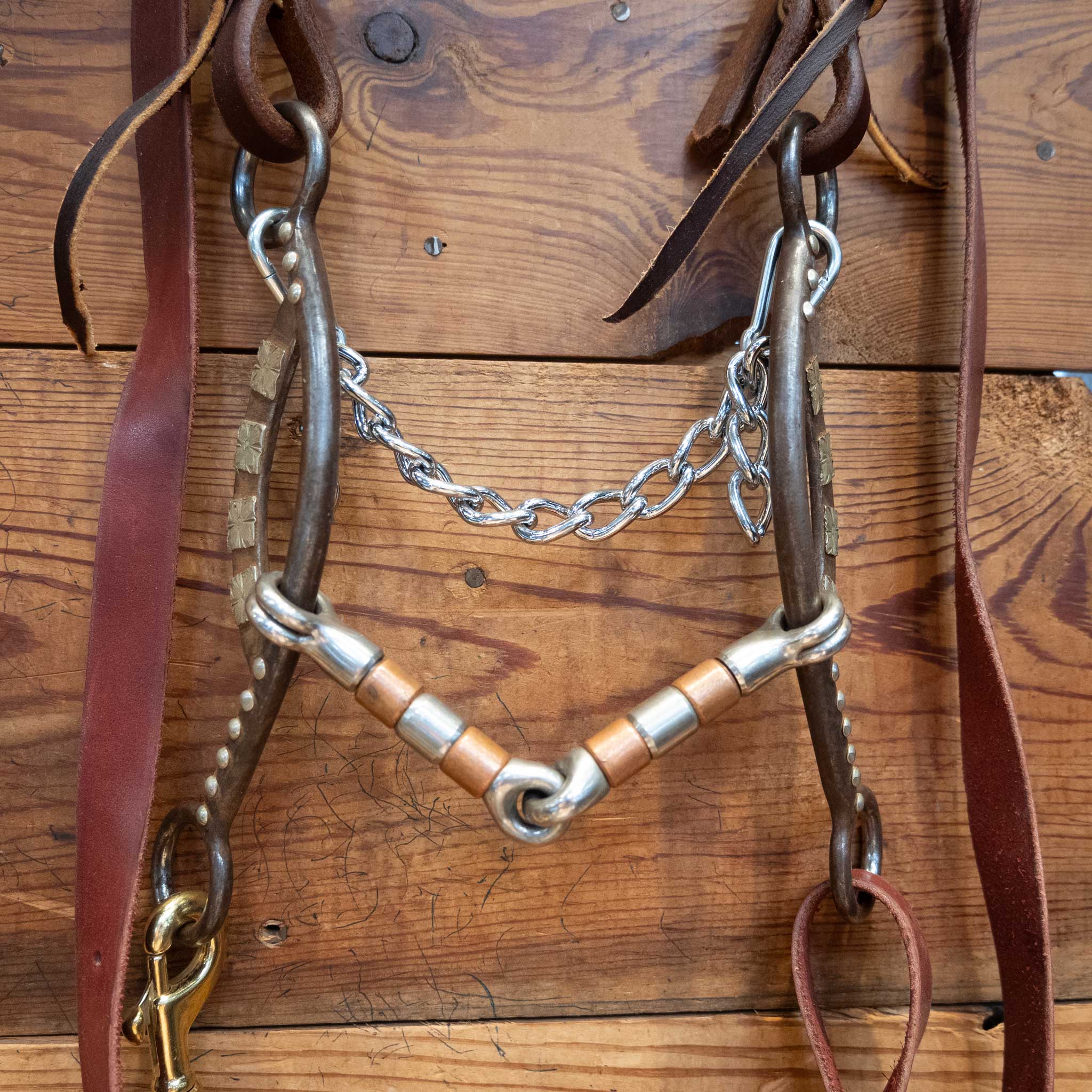 Copper Snaffle Gag Bridle Rig w/ Single Ear Headstall - Image 3