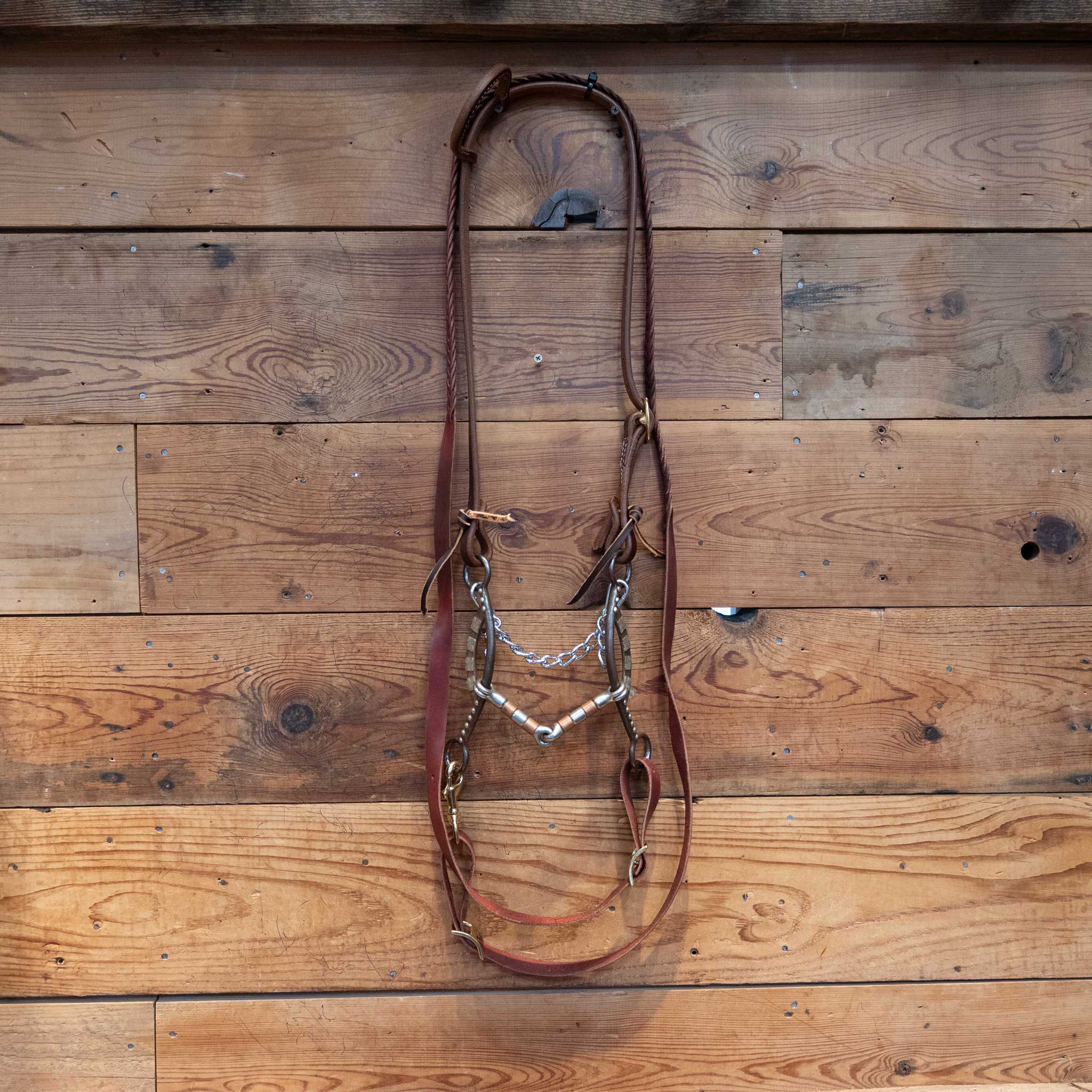 Copper Snaffle Gag Bridle Rig w/ Single Ear Headstall - Image 4