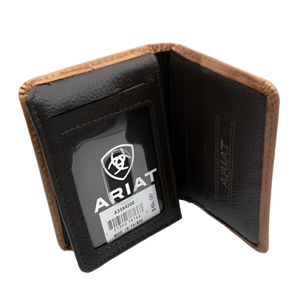Ariat Basketweave Floral Bifold Wallet - Image 2