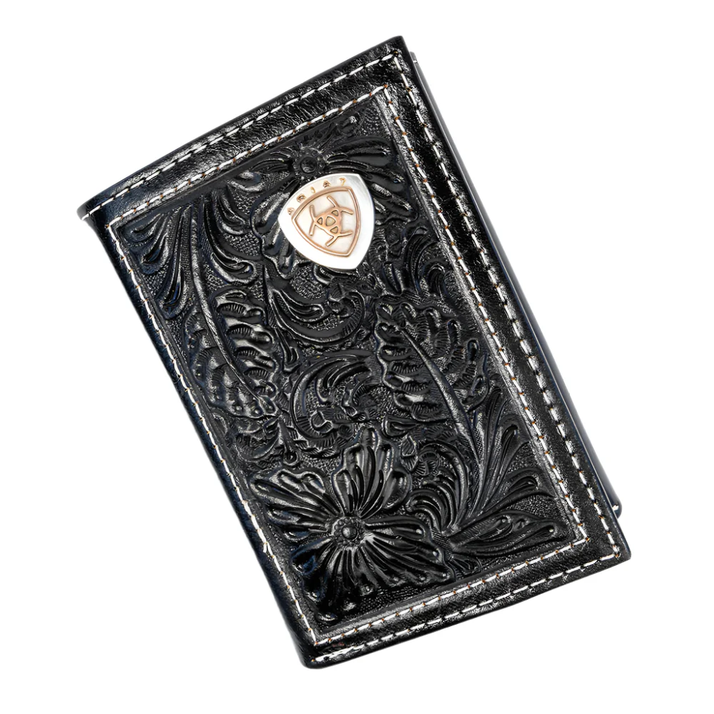 Ariat Floral Embossed Trifold Wallet