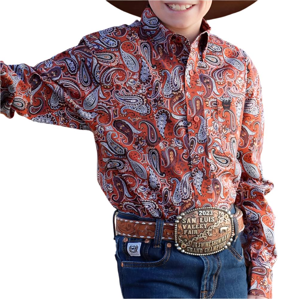 Cinch Boy's Paisley Print Shirt