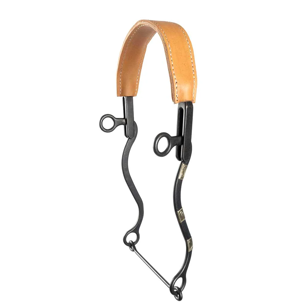 Black Satin Flat Nose Hackamore