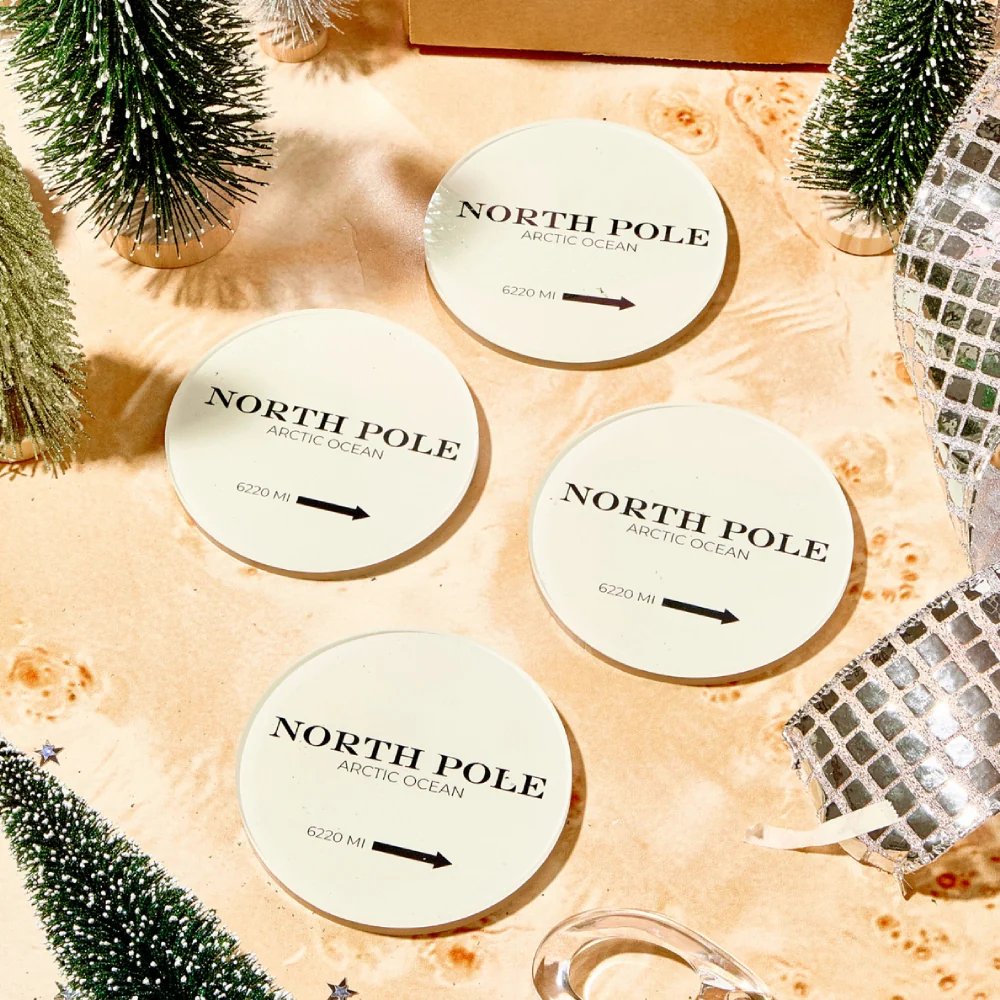 North Pole Acrylic Coaster - FINAL SALE - Image 2