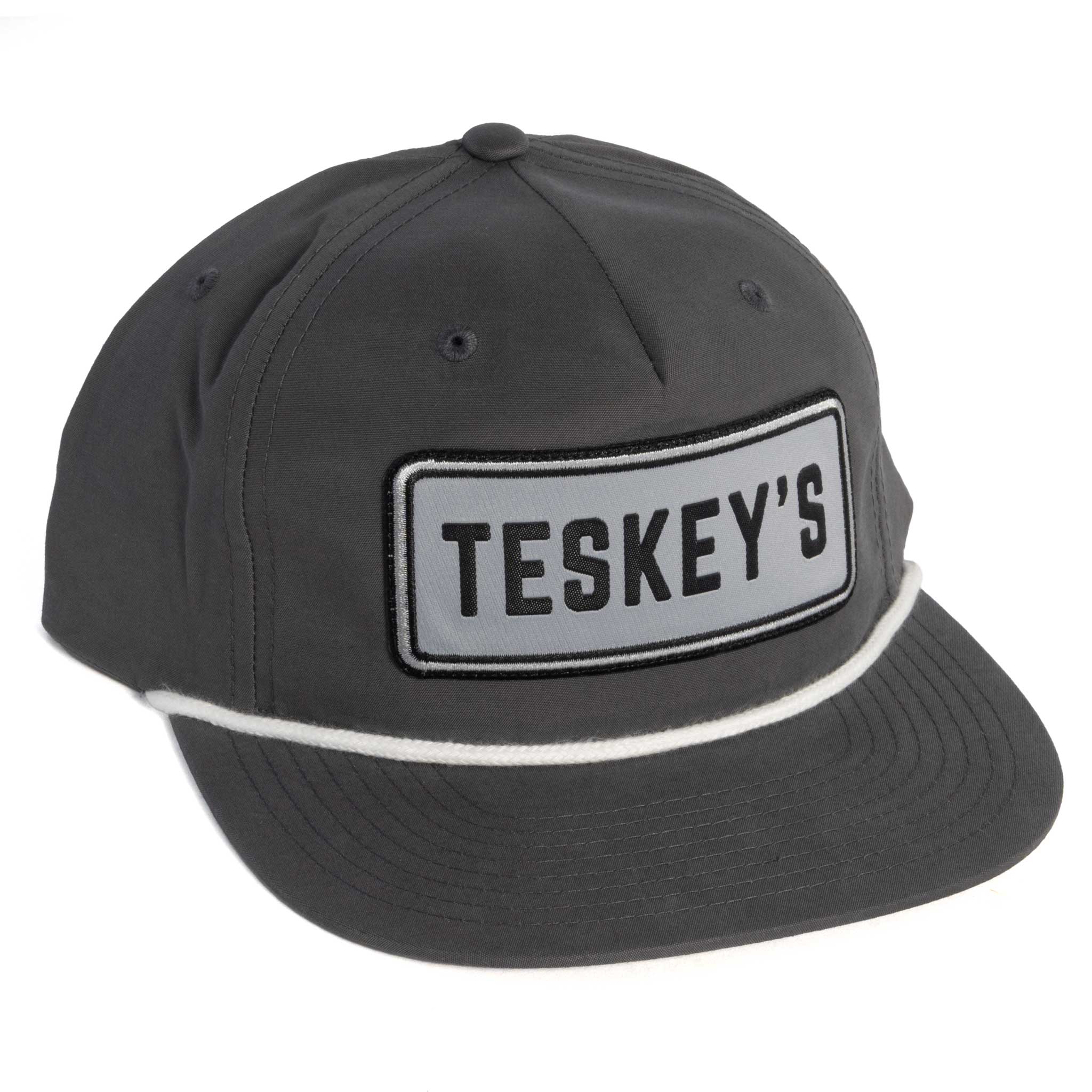 Teskey's Simple Patch Rope Cap - Charcoal/White