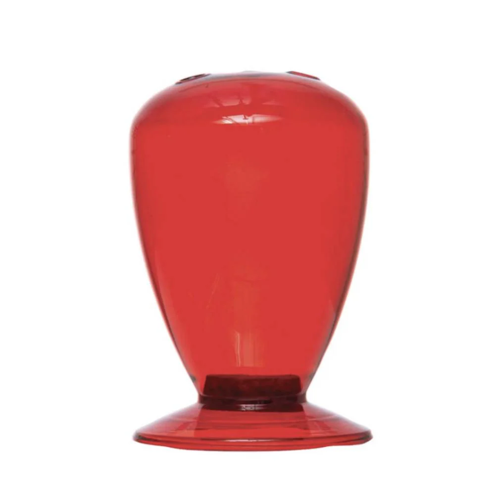 Red Glass Match Holder