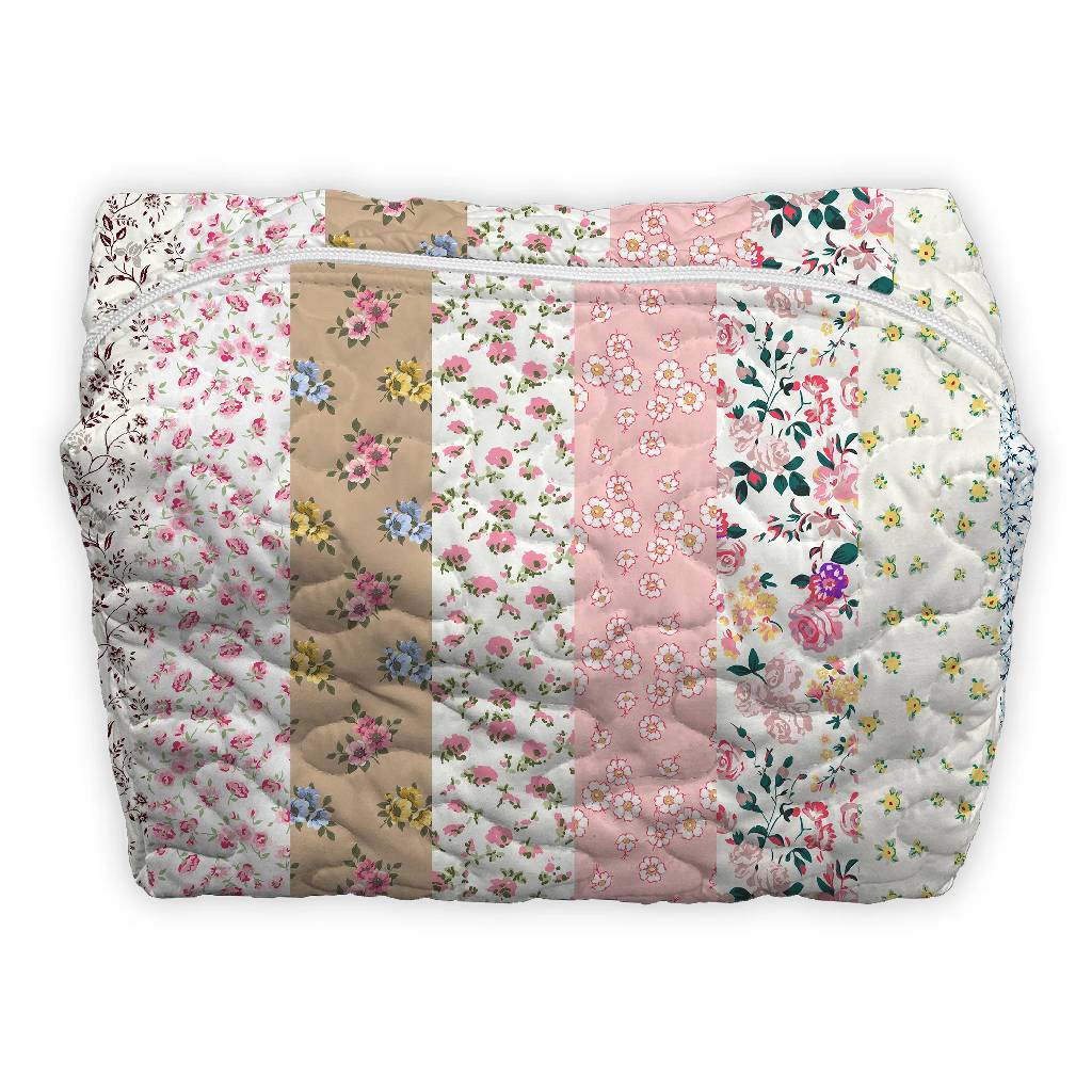 Paige Patchwork Stripe Large Makeup Bag