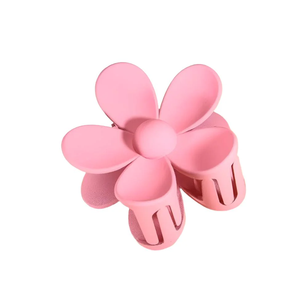 Matte Flower Hair Clip - Light Pink