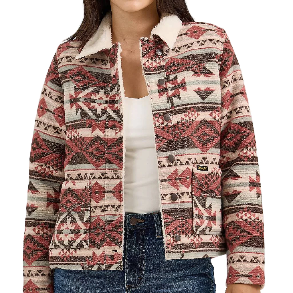Wrangler Women's Quilt Lined Jacquard Barn Shacket - FINAL SALE