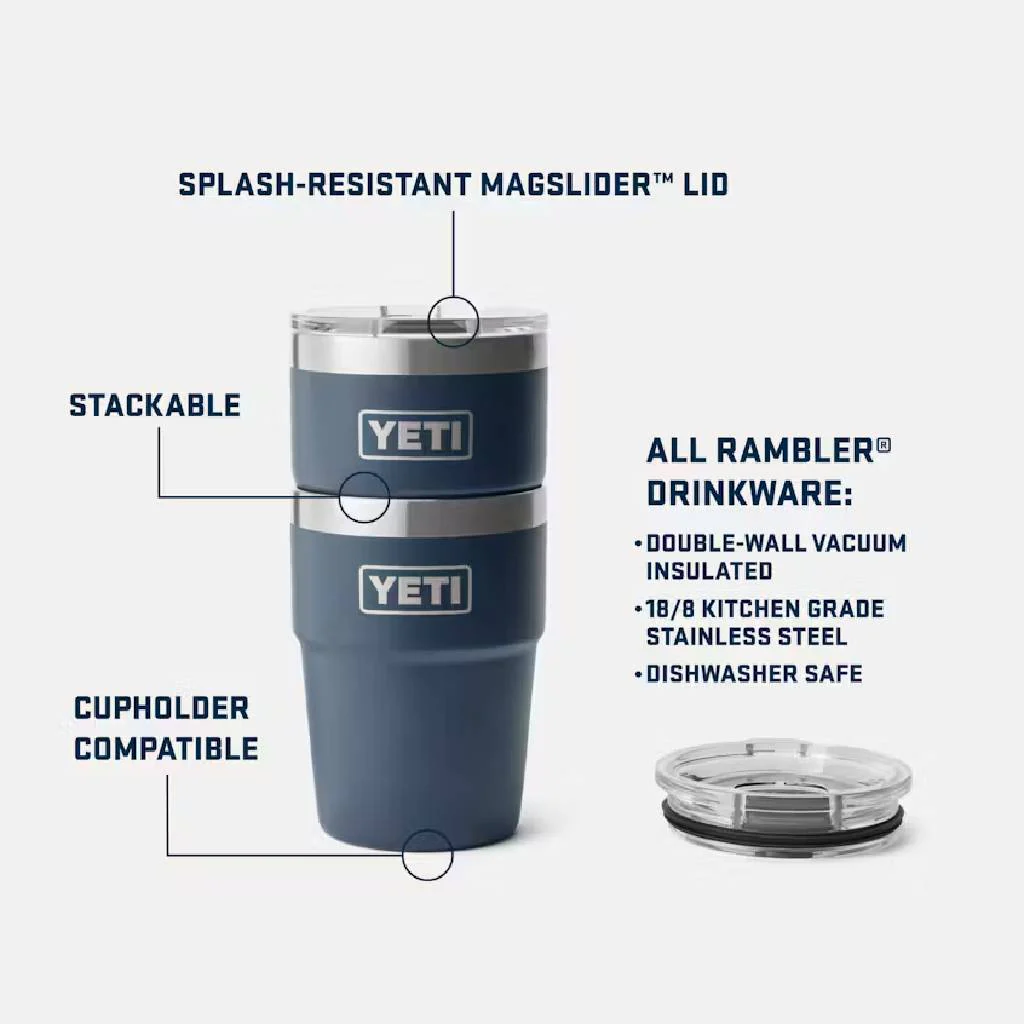 Yeti Rambler 16oz Stackable Cup - Royal Blue - Image 3