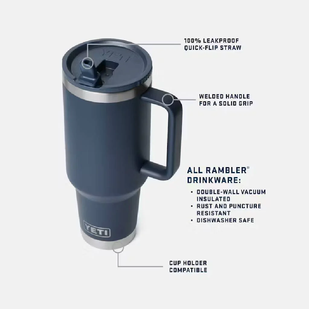 Yeti Rambler 40oz Travel Color Match Straw Lid - Royal Blue - Image 3