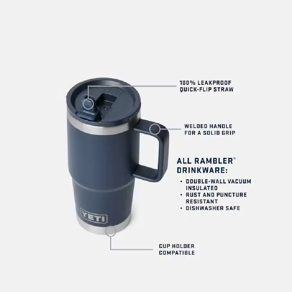 Yeti Rambler 20oz Travel Color Match Straw Lid - Royal Blue - Image 3