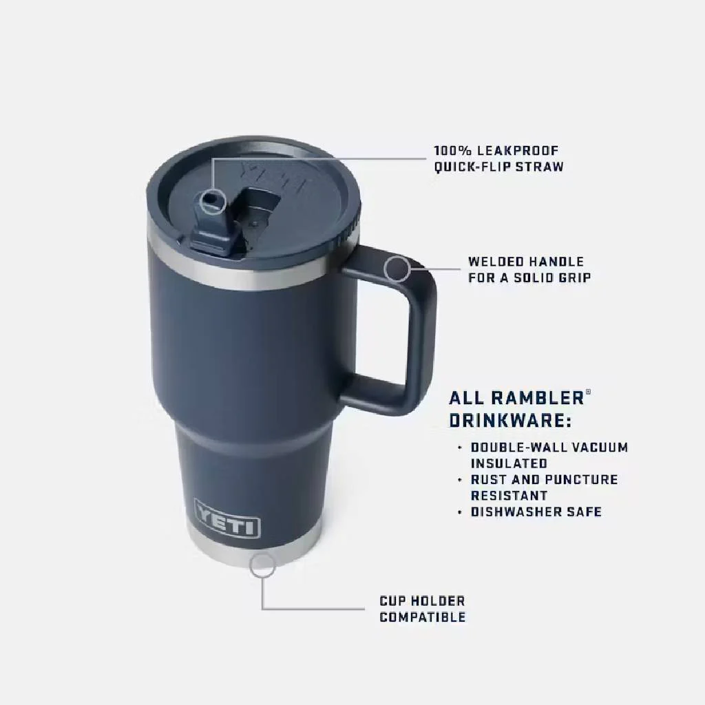 Yeti Rambler 30oz Travel Color Match Straw Lid - Royal Blue - Image 3