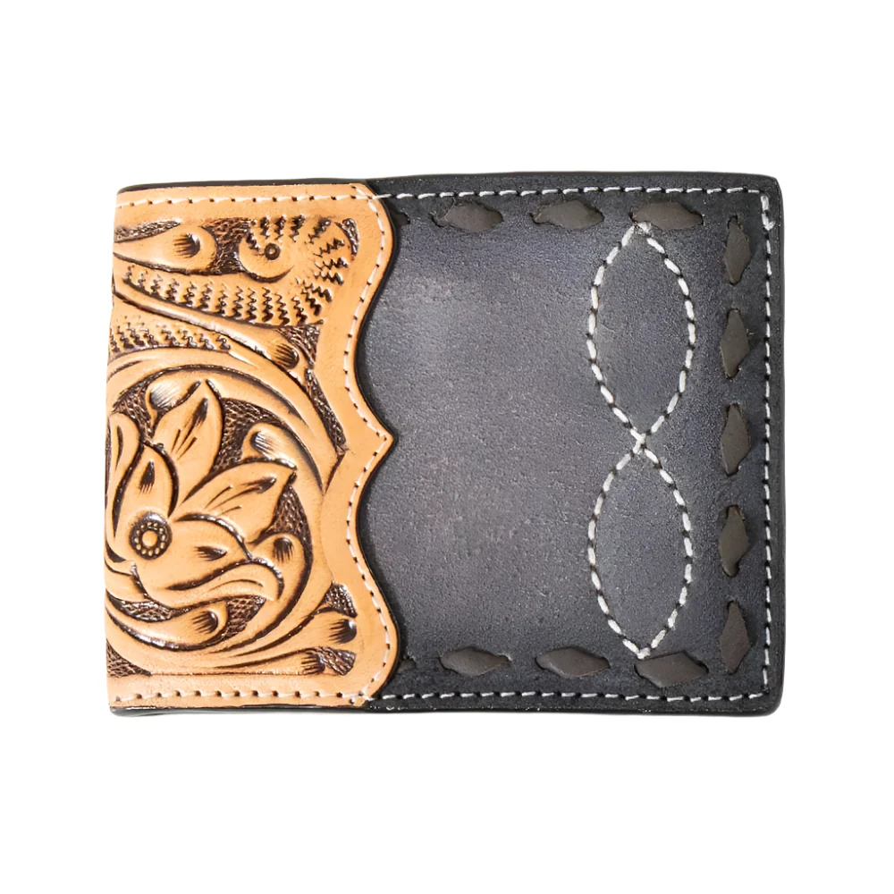 3D Floral Buck Lace Bifold Wallet