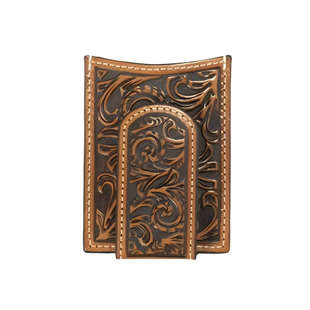 Nocona Scrolling Embossed Money Clip